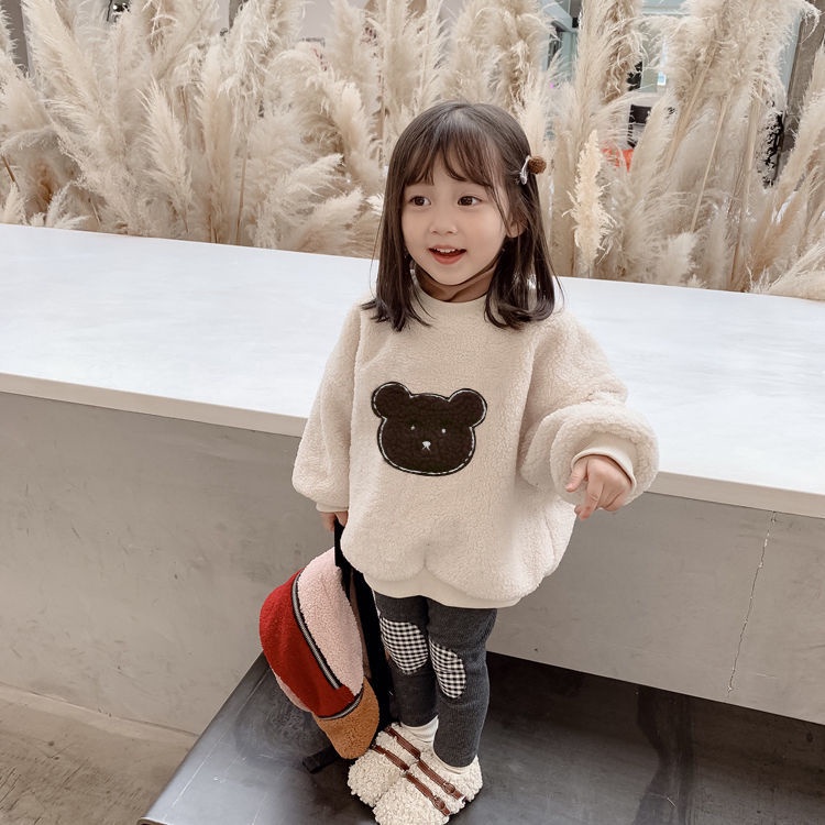 ❤Áo Len Lông Cừu Dày Dặn Họa Tiết Hoạt Hình Thời Trang Mùa Đông 2021 Cho Bé Gái