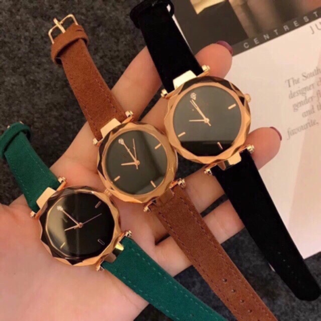 Đồng Hồ Nữ Dây Da Cao Cấp Nhiều Màu Sắc