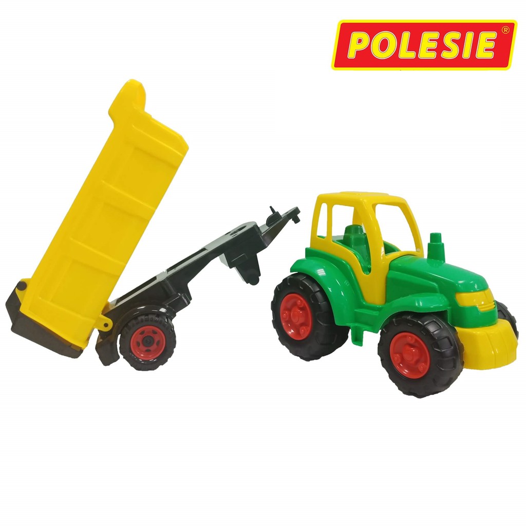 Xe Máy Kéo Đồ Chơi Champion Sơ Mi Rơ Móc, Đồ Chơi Nông Trại POLESIE An Toàn, Siêu Bền Cho Bé [HÀNG NHẬP KHẨU CHÂU ÂU]