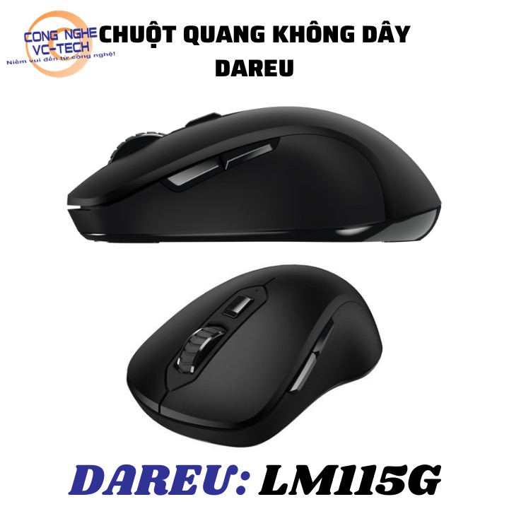 {TẶNG BÀN DI)Chuột máy tính không dây dùng cho văn phòng DareU LM115G