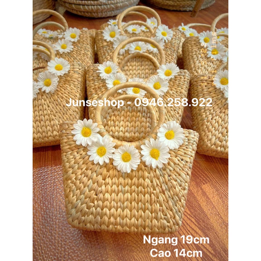 Túi xách cói đi biển, làn cói thời trang đa dạng xinh xỉu