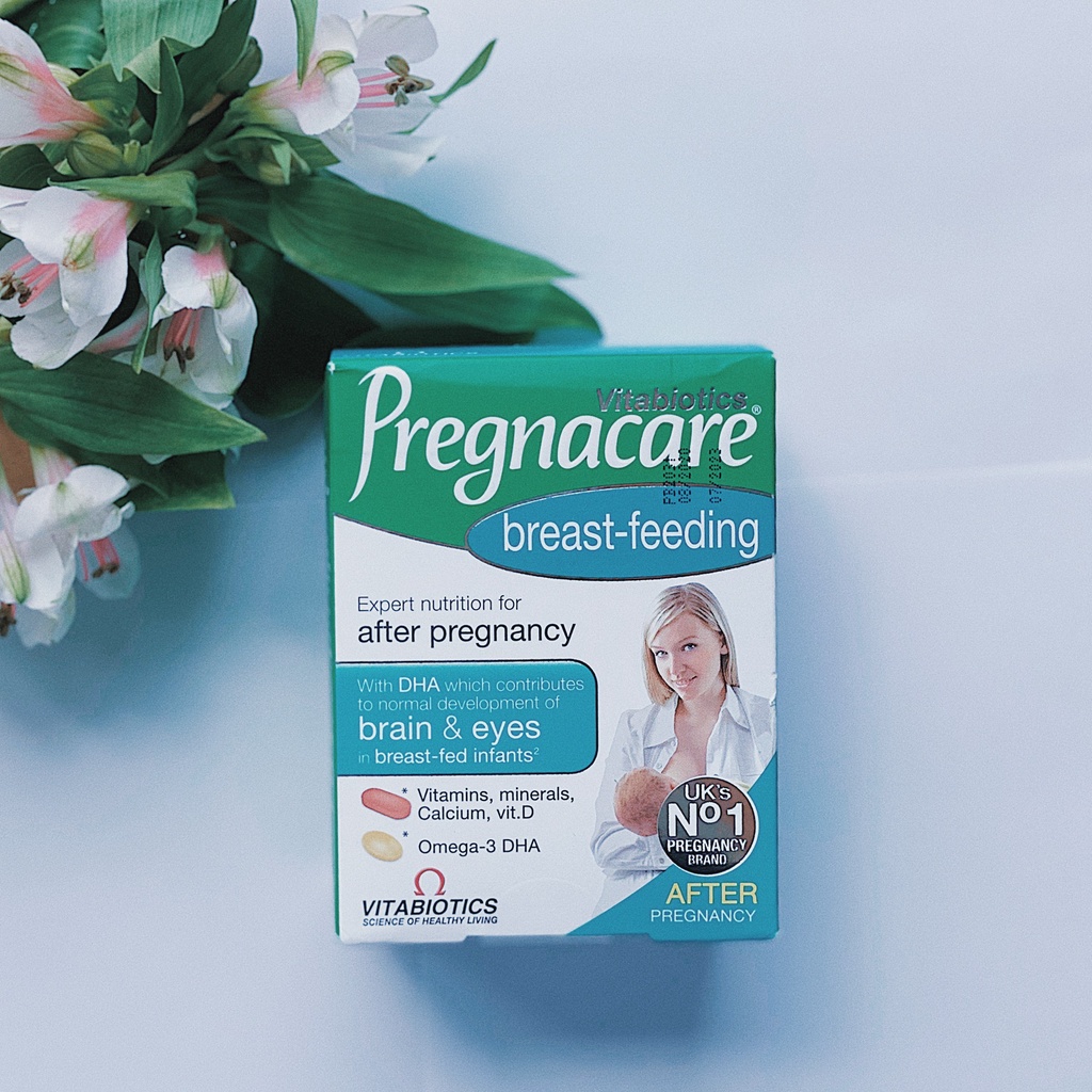 [Mã SRBACK101512 hoàn 20K xu đơn 0Đ] Vitamin tổng hợp cho mẹ sau sinh Pregnacare Breastfeeding