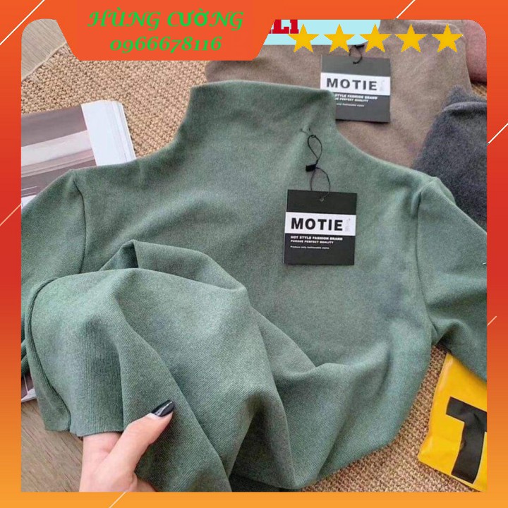 Áo giữ nhiệt nữ🌸FREESHIP🌸Áo Len Cổ Lọ Xuất Nhật MoTie (Túi Zip)