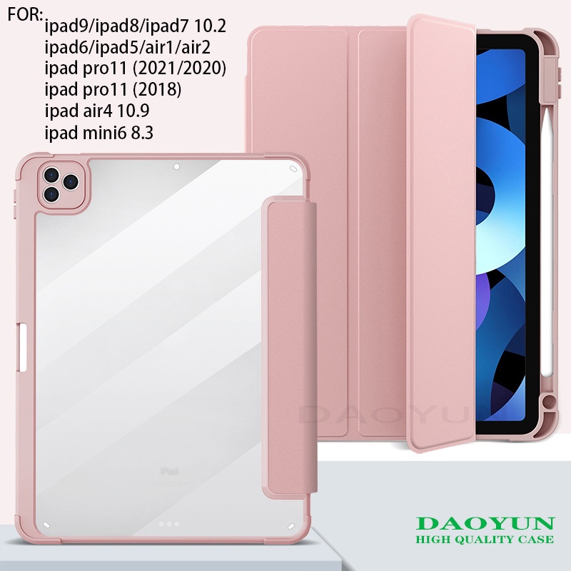 Bao da máy tính bảng viền TPU mềm cao cấp cho ipad air4 10.9 mini6 ipad 98765 10.2 air 1 2 9.7 pro11 2021/2020/2019