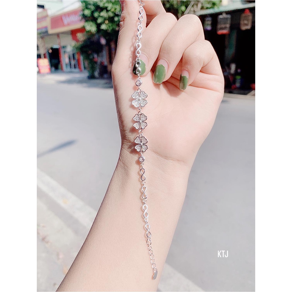 Lắc tay nữ - lắc tay nữ 3 bông hoa bạc ý 925 - phụ kiện thời trang