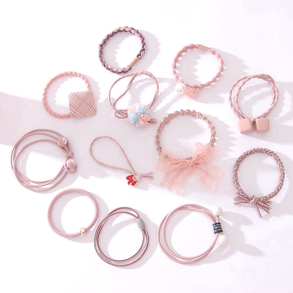Set 12 Cột Tóc Co Giãn Thời Trang Hàn Cho Nữ