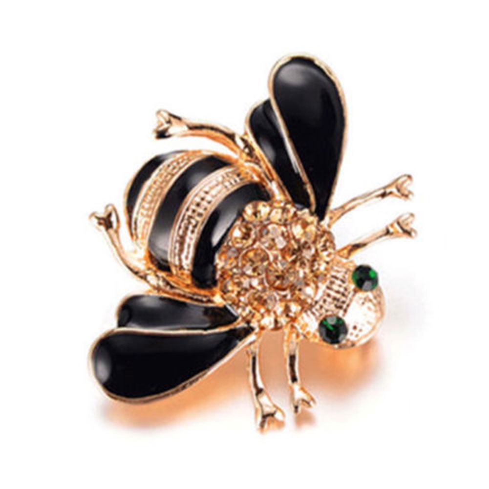 Ghim cài áo hình con ong đính đá phong cách thanh lịch dành cho nữ