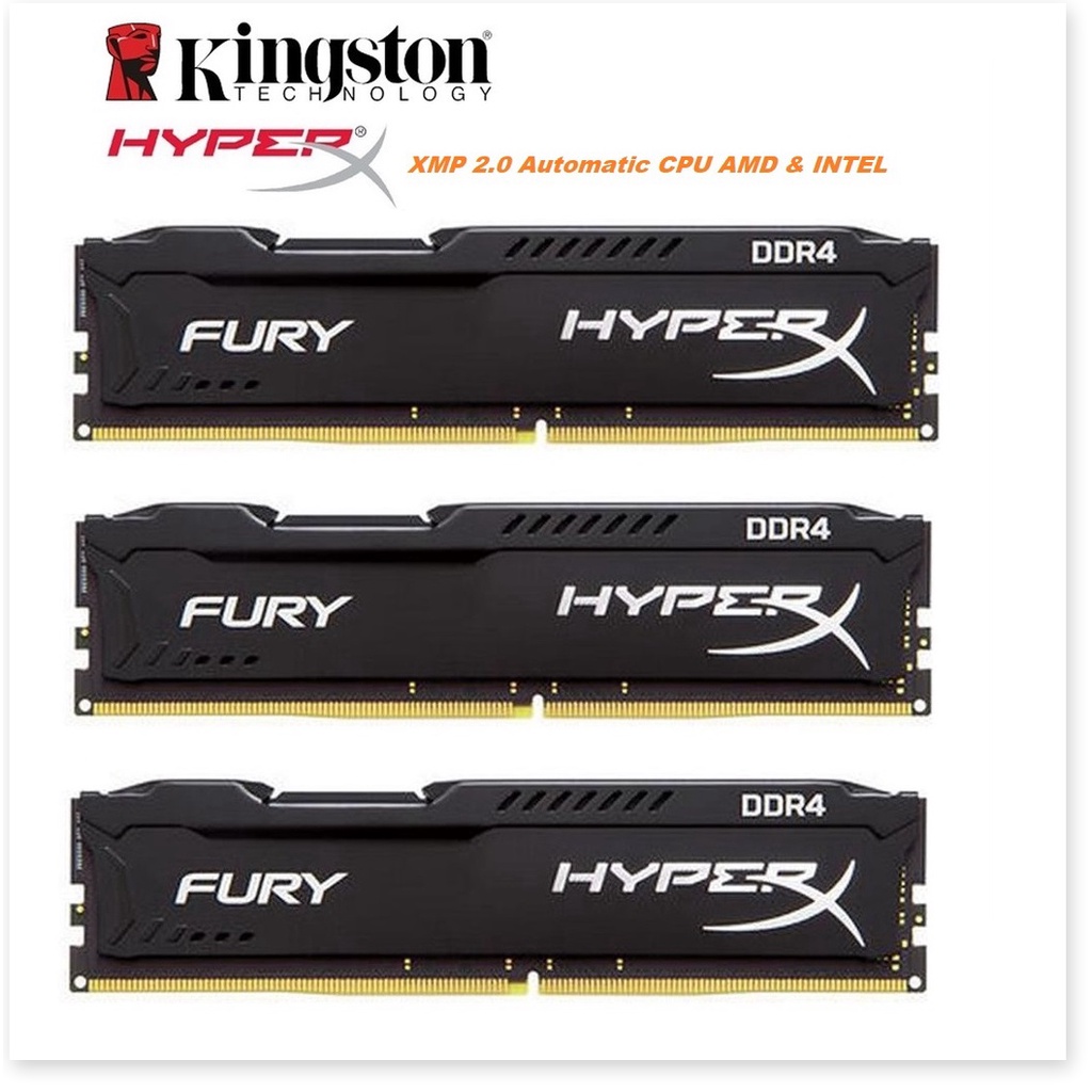 💦 Ram Kingston HyperX Fury 8GB DDR4 3200MHz 2666MHz 2400MHz 2133MHz - Bảo hành 36 tháng