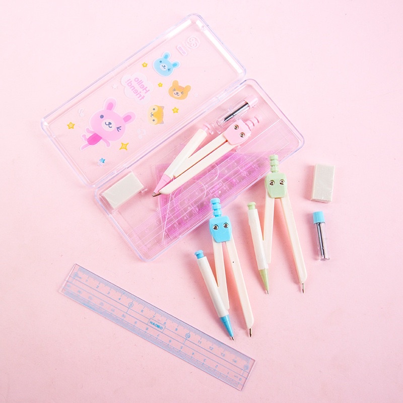 Bộ compa thước kẻ Hello