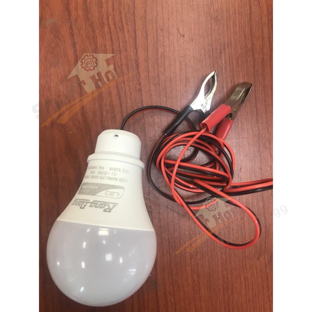 Bóng Đèn Led Rạng Đông , Đèn Led Kẹp Bình Ắc Quy 12V - 24V DC 7W / 9W / 12W ChipLed SAMSUNG chính hãng - BH 12 Tháng