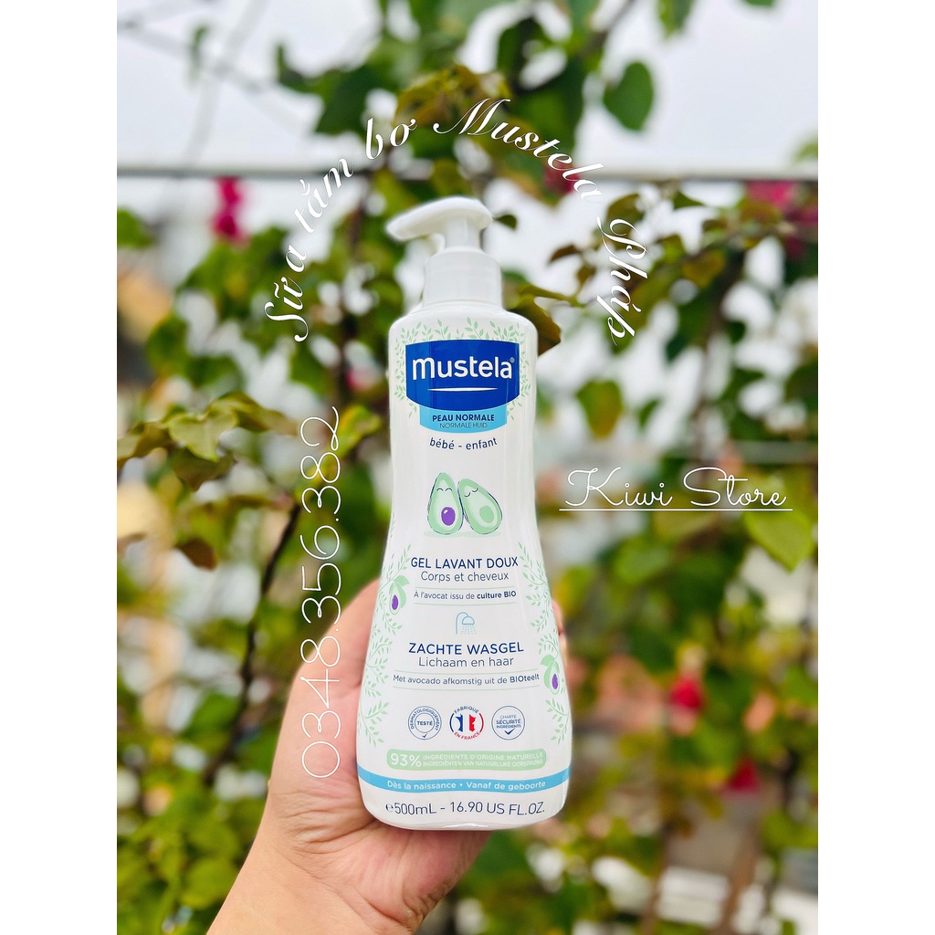Sữa tắm gội 2 in 1 Mustela Pháp 500ml cho bé