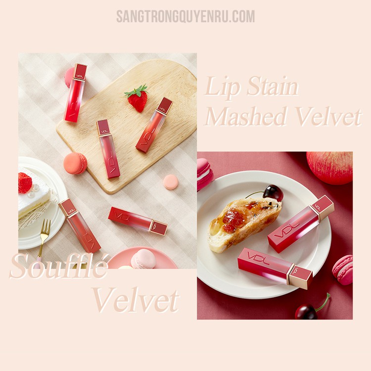 Son kem lì VDL Lip Stain Mashed Velvet - Bí quyết cho đôi môi căng bóng chuẩn gái Hàn