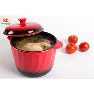 NỒI SỨ ROYALCOOKS RED CANDY 4L