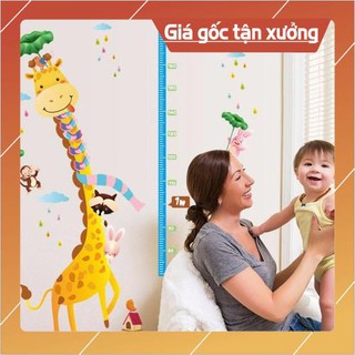 Decal thước đo chiều cao, thước đo chiều cao dán tường cho bé