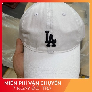 Nón MLB Trắng Logo LA Basic Form Mềm - Hàng Backdoor dư xịn bao check
