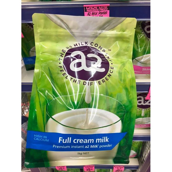 A2 Milk Powder Full Cream - sữa A2 nguyên kem ( Sữa bột A2 Úc - 1kg/1 gói)