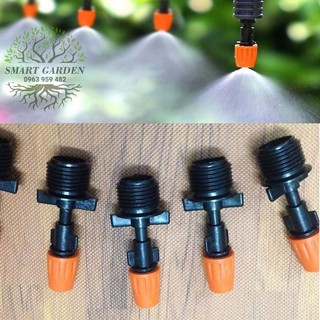 Combo 10 Béc phun sương màu cam và ren 21mm ( nhựa cao cấp) đầu phun không bị tắc, điều chỉnh được lượng nước phun