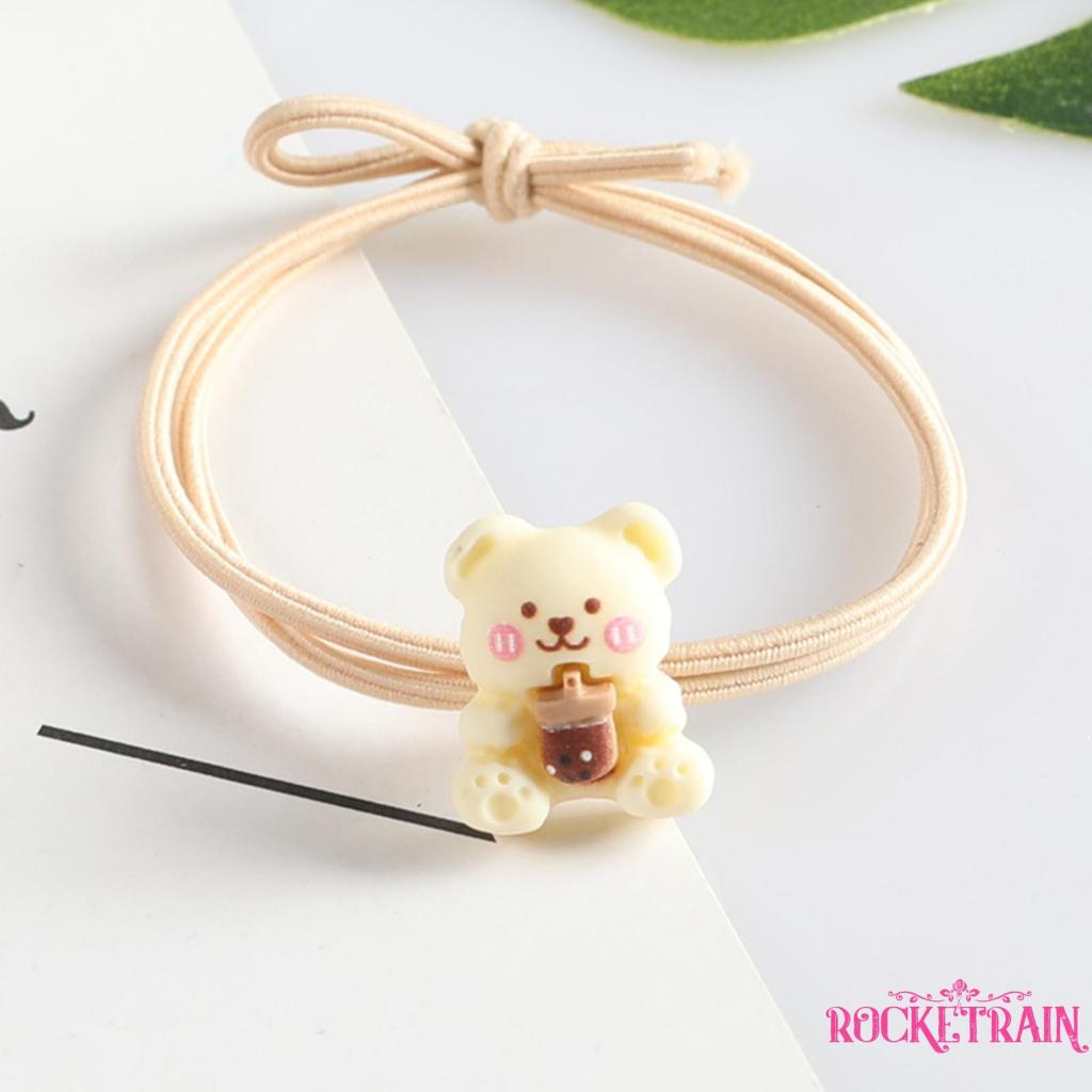 Dây Cột Tóc Co Giãn Hình Que Kem Gấu Hoạt Hình Cho Nữ