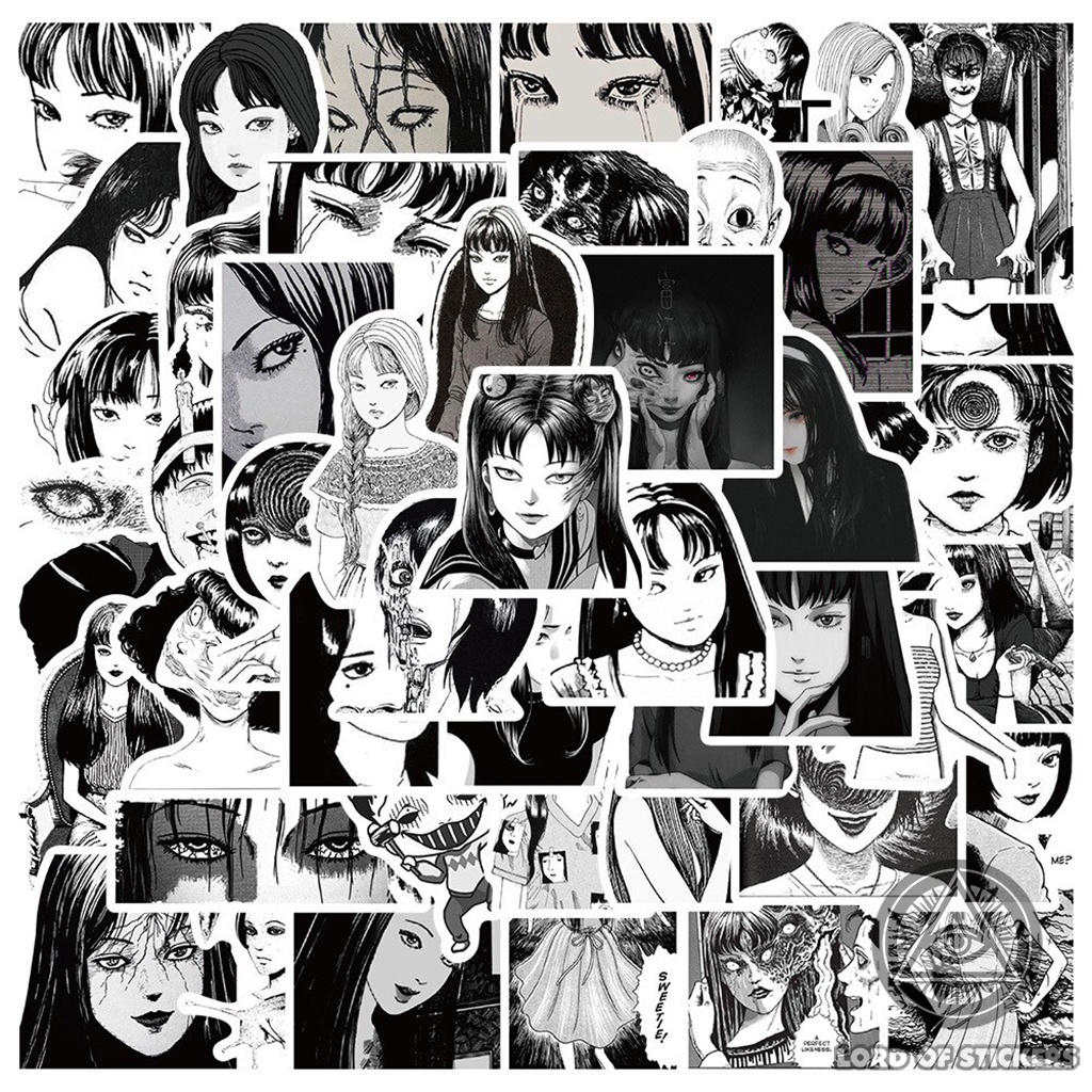 Set 50 Miếng Dán Hình Truyện Tranh Kinh Dị Junji Ito Sticker Anime Manga  Trang Trí