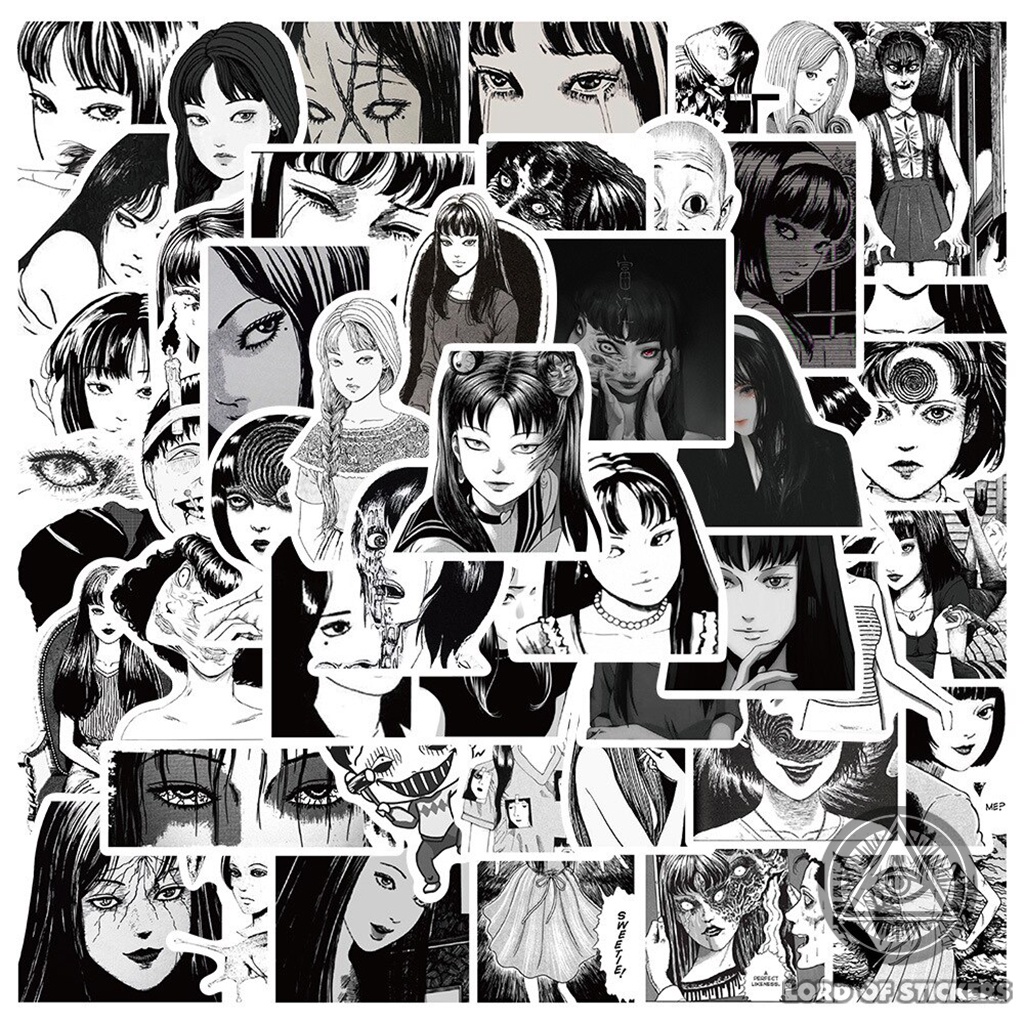 Set 50 Miếng Dán Hình Truyện Tranh Kinh Dị Junji Ito Sticker Anime ...