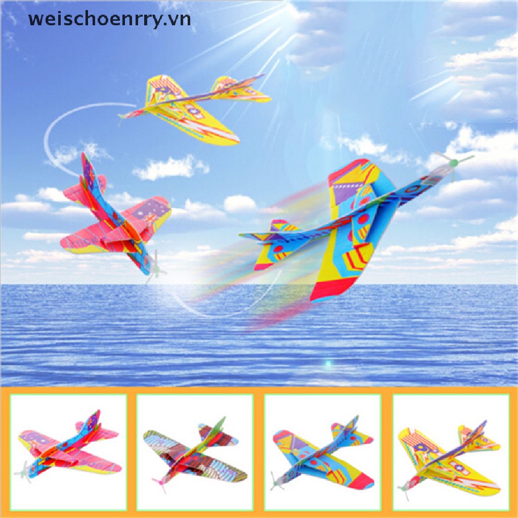【WW】 Flying Back Magic Swing Plane 360 Cyclotron Airplane Kids DIY Model Gift Toys .