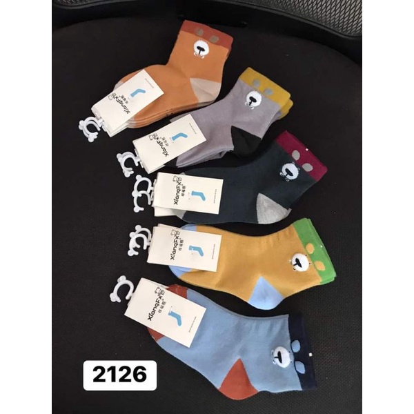 SET 5 đôi TẤT CAO CỔ HÌNH THÚ cotton mềm, co dãn cho bé 4-8 tuổi