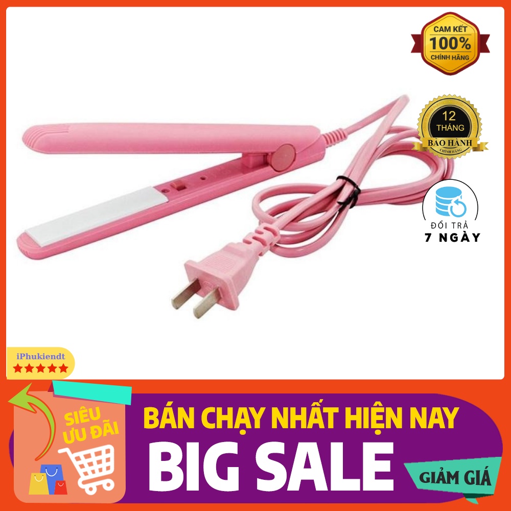 Máy uốn duỗi tóc 2in1 mini nhỏ gọn làm nóng nhanh/Thuận tiện mang theo du lịch/ Hàng như hình