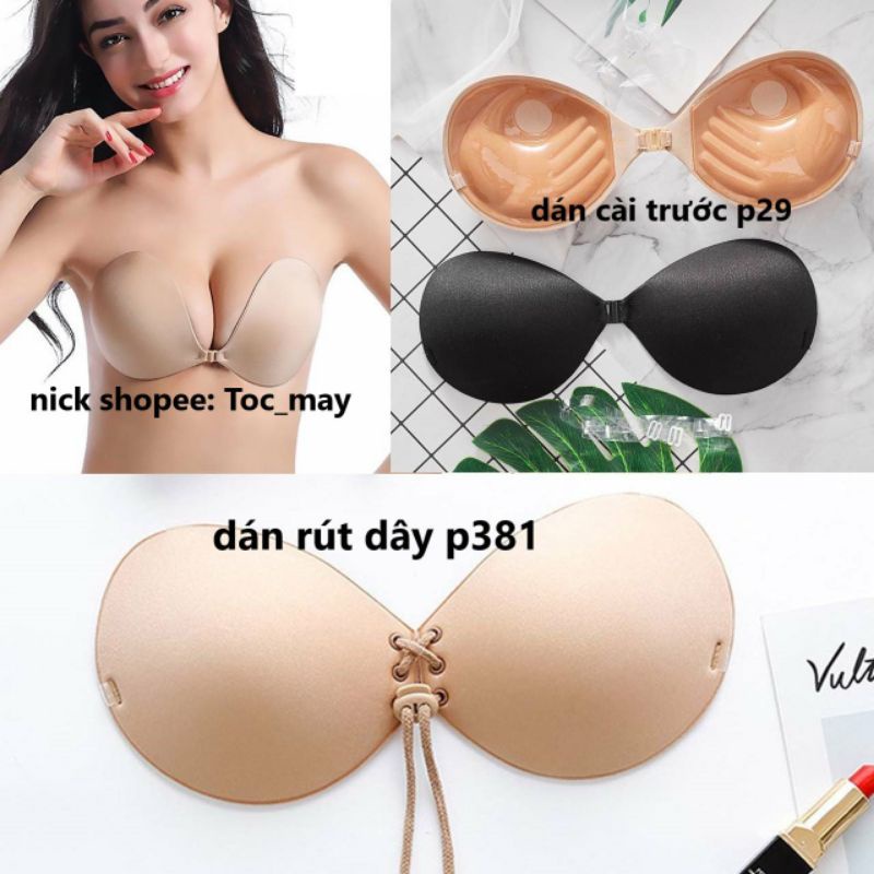 Áo bra dán ngực cài trước siêu dính, tặng kèm dây trong
