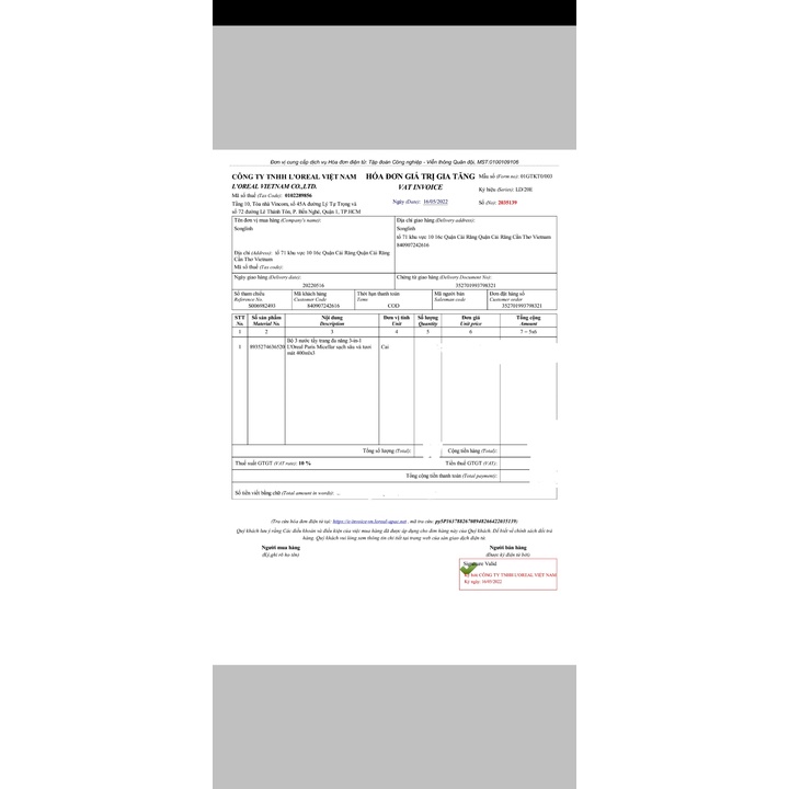 Nước tẩy trang Loreal Paris 3-in-1 Micellar Water làm sạch sâu 400ml