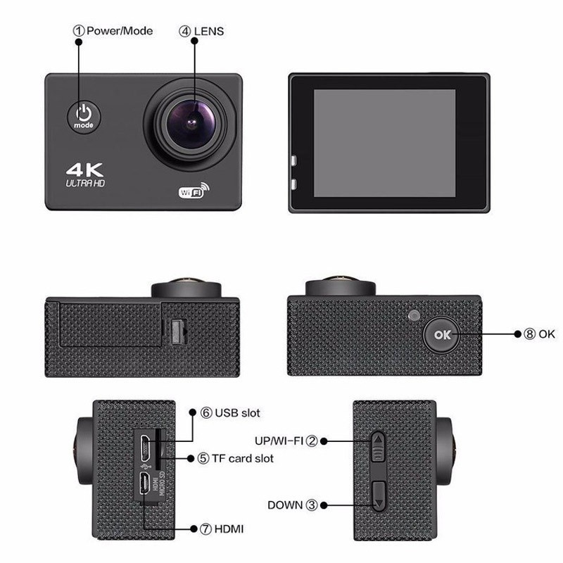 Camera Hành Trình 4k Ultra HD Chống Nước Kèm ComBo 18 món Phụ Kiện | BigBuy360 - bigbuy360.vn