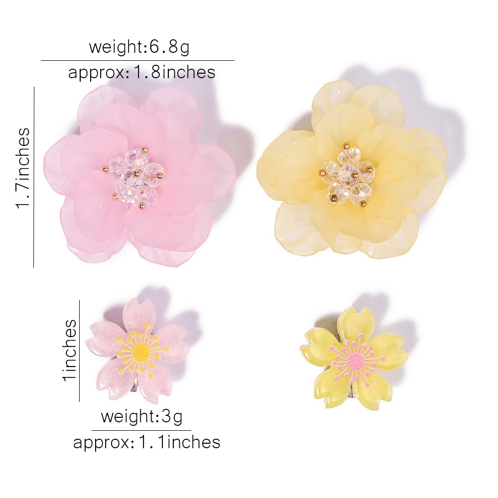 Set 1/ 5 Kẹp tóc KIDSBOWS mặt hình hoa anh đào thời trang cho nữ