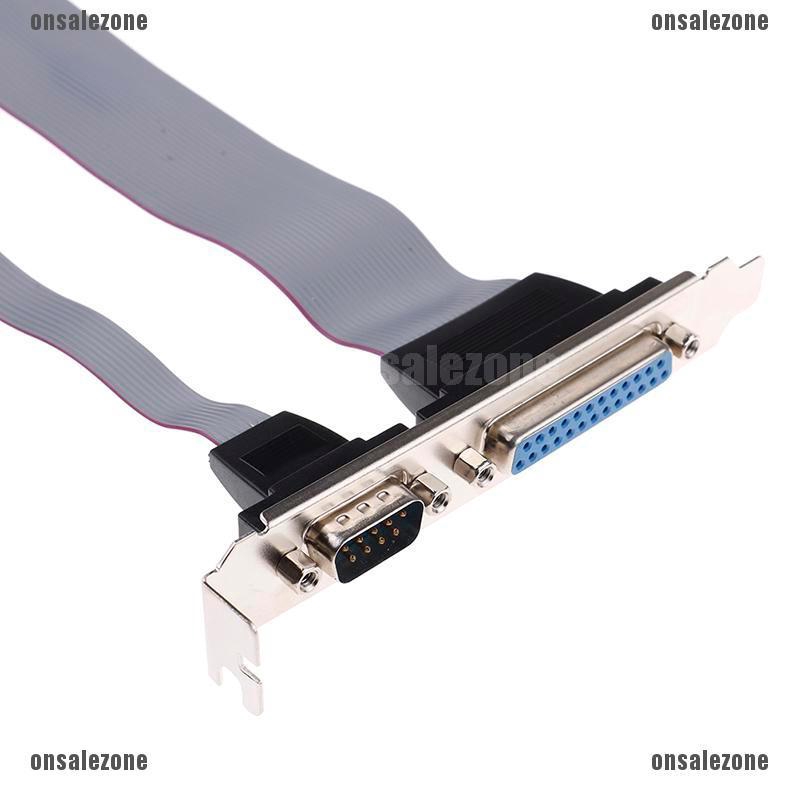 Dây cáp DB9 COM chuyển đổi DB25 LPT 10 / 26pin IDC Ribbon