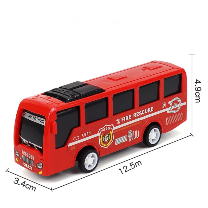Mô hình xe buýt mini bằng hợp kim thiết kế độc đáo dùng trang trí bàn làm việc