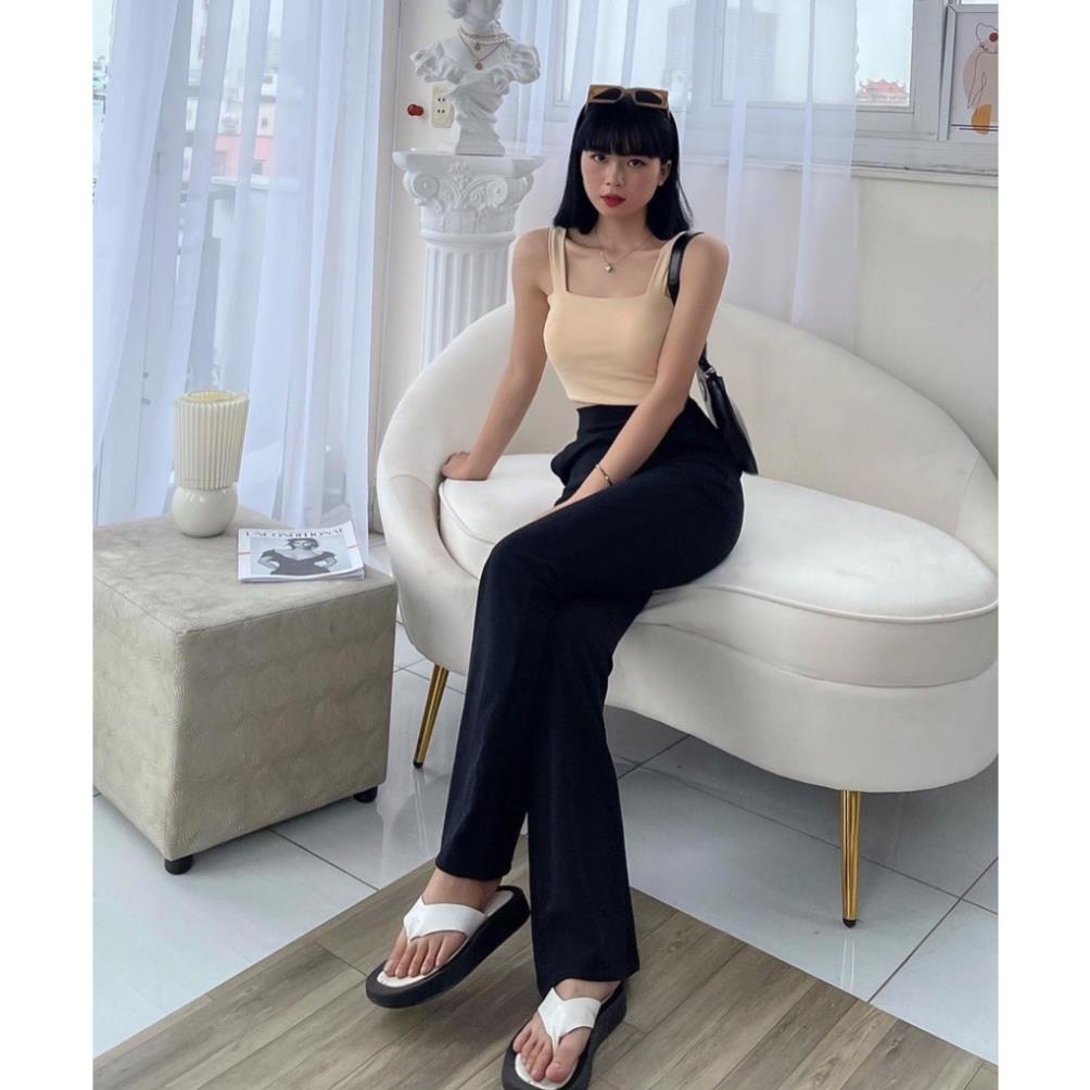 Áo 2 dây có mút ngực bản to chất bo zip chuẩn ảnh /kho buôn thu hà