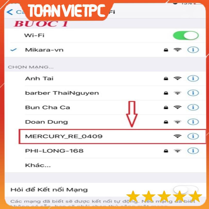 Bộ kích sóng wifi Mercury MW310re 300Mbps 3 râu cực mạnh - BH 1 năm ,Kích wifi Mercury MW310re 3 ăng ten