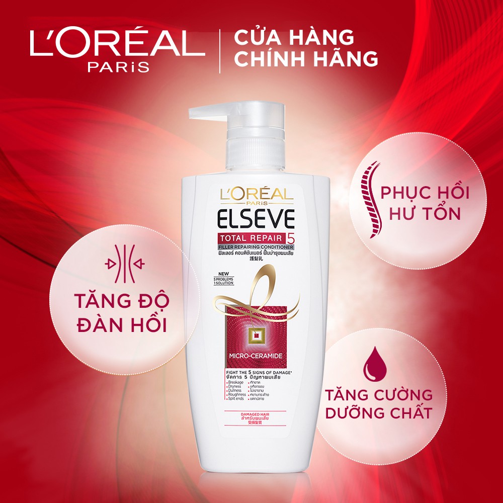 Dầu xả Phục Hồi Tóc L'oreal Paris Elseve Total Repair 5 Repairing Conditioner 165ml / 325ml | BigBuy360 - bigbuy360.vn