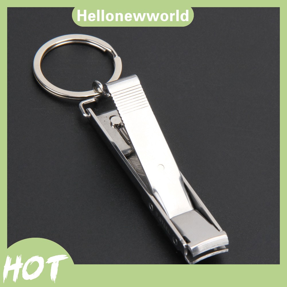 EDC Ultra-thin Foldable Hand Toe Nail Clippers Cutter Stainless Keychain