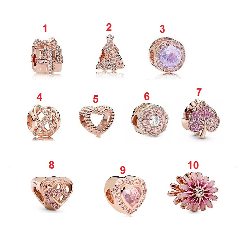 Charm Pan vàng hồng siêu xinh- Trang sức bạc Venus