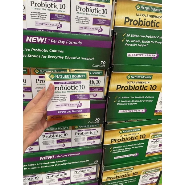 Hỗ trợ hệ tiêu hóa và đường ruột Nature’s Bounty Advanced Probiotic 10 70 viên