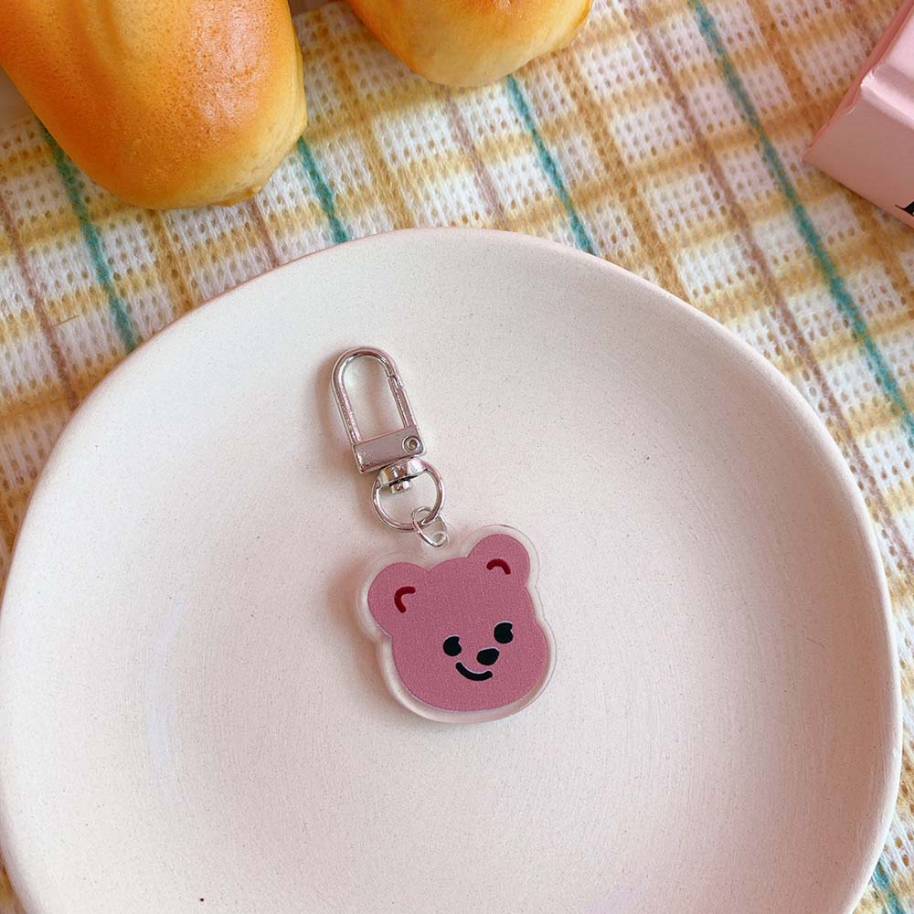 Móc Chìa Khóa Hai Mặt Hình Chú Gấu Đáng Yêu