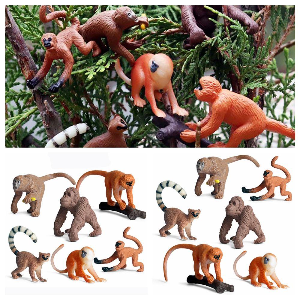 Bộ 6 Mô Hình Khỉ Đồ Chơi Sống Động