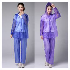 Áo Mưa Bộ Trong Suốt Màu