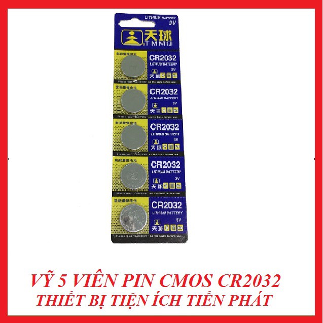 [giá tốt] Vỹ 5 Viên Pin CMOS CR2032 (Chính Hãng)