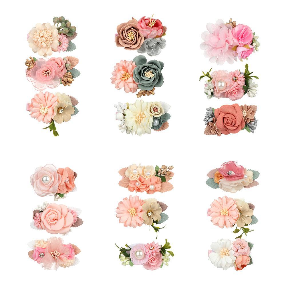 CACTU 3 Kẹp Tóc Hình Hoa Dễ Thương