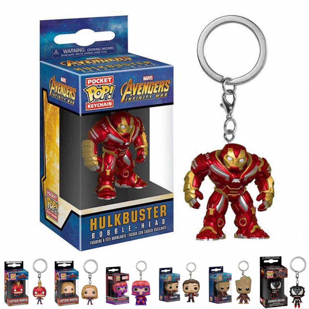 Funko Pop Avengers Series Action Figure Keychain Venom Captain Marvel Magneto HOT SALE