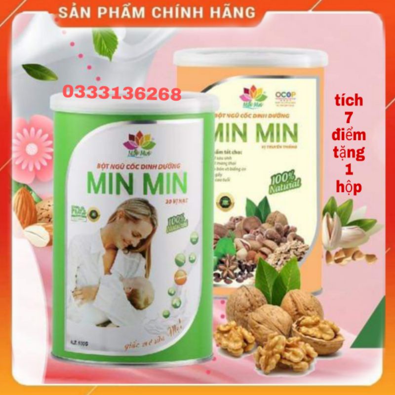 1kg_NGŨ CỐC LỢI SỮA CAO CẤP MIN MIN (2hộp)