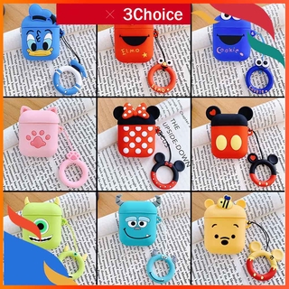 Vỏ Bọc Hộp Sạc Tai Nghe Airpods 2 Bằng Silicone Hình Hoạt Hình Dễ Thương