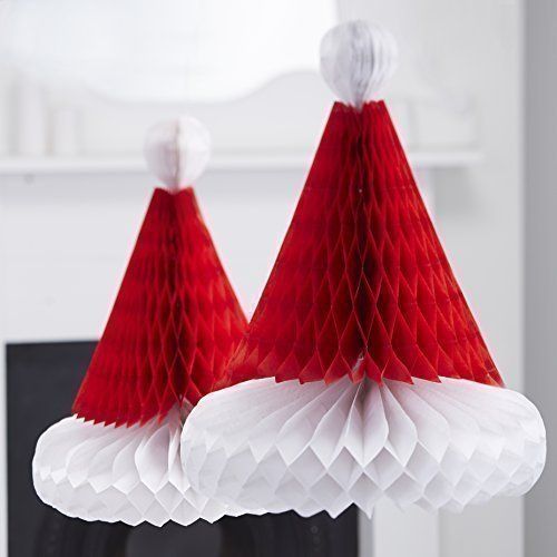 Nón Giáng Sinh Hình Tổ Ong Dùng Trang Trí Cây Thông Giáng Sinh