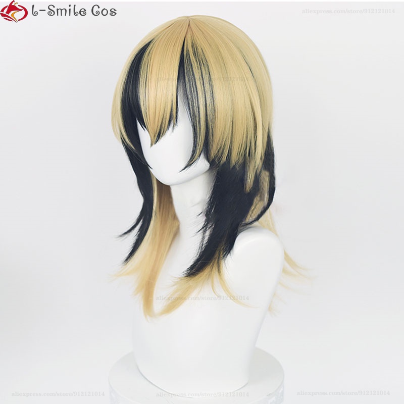 Tóc Giả Dài 50cm Màu Vàng Đen Hóa Trang Nhân Vật Anime Tokyo Revenger Rindou Haitani Ran Haitani