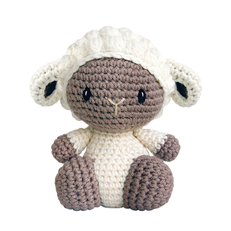 Cừu Con Đực Kem Ngồi - Bộ Màu - Mini Poppy - WT-132CRE-M-M - Bobi Craft